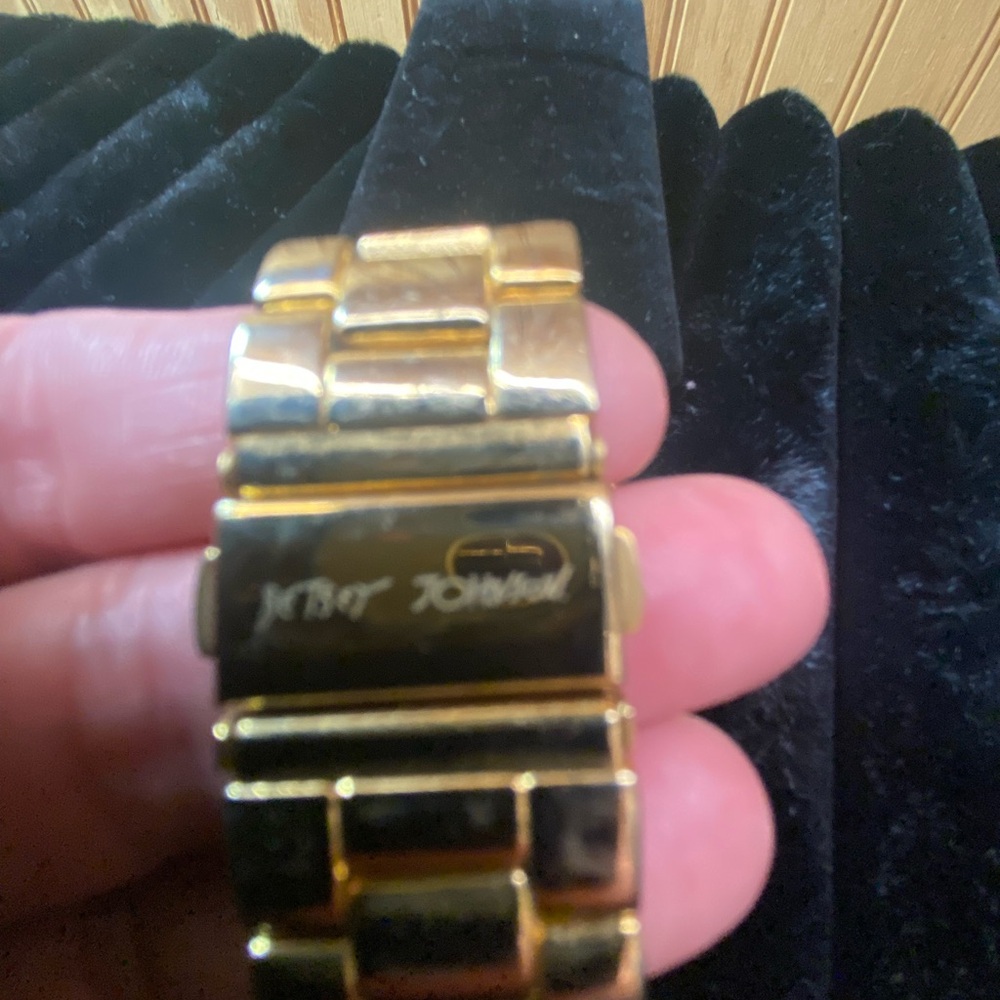 Betsy Johnson Gold Tone Boyfriend Watch - Picture 6 of 7